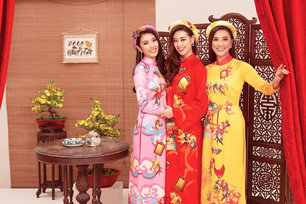 Top 3 Hoa hậu Hoàn vũ Việt Nam 2019 tiết lộ kế hoạch đón năm mới trong bộ ảnh Xuân